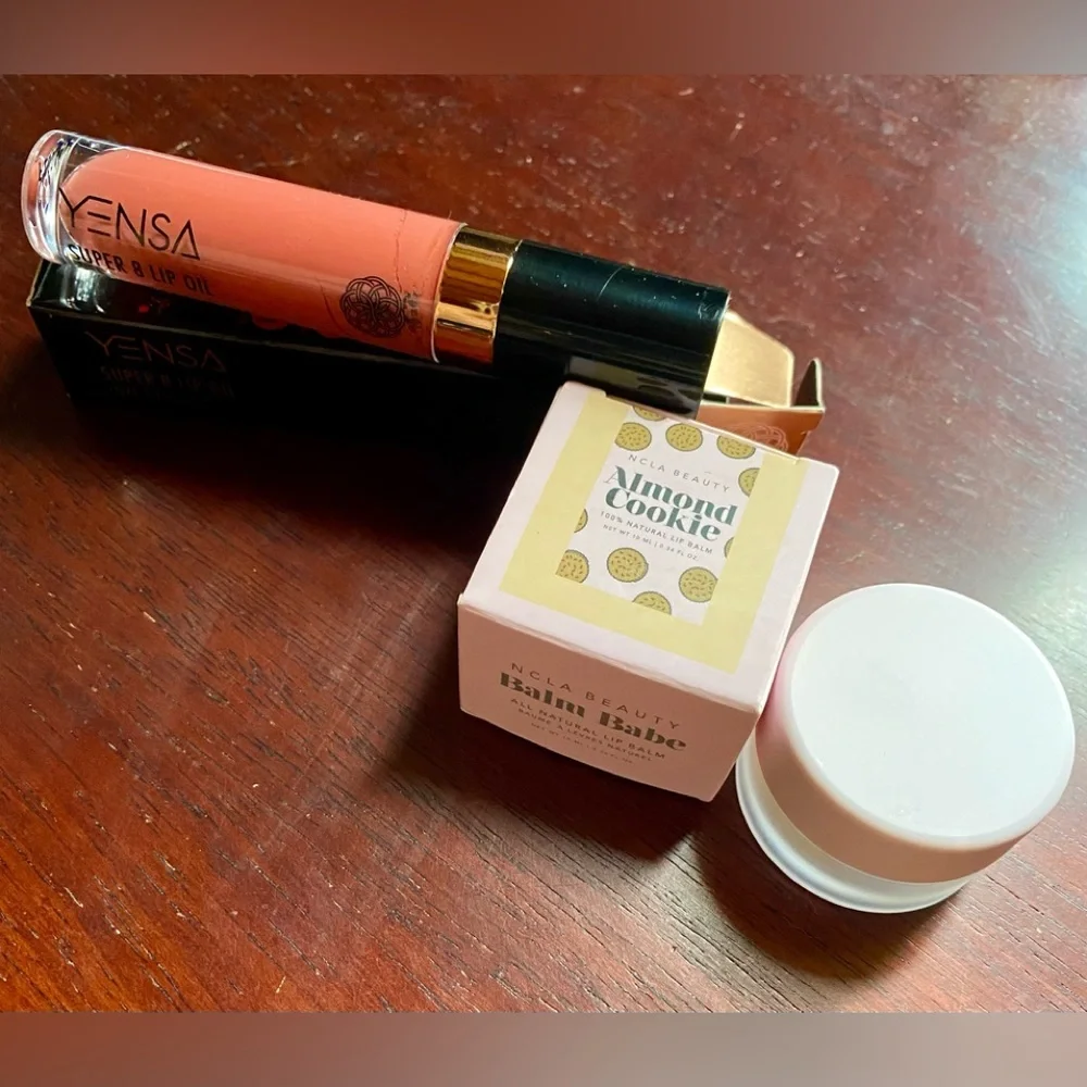 💥YENSA Super 8 Lip Oil Luxe Lip Color Modern Nude & NCLA Beauty Lip Balm💥 NIB